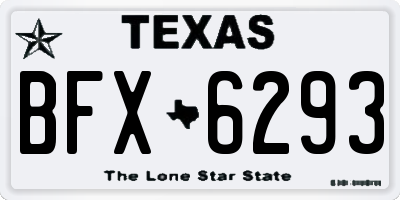 TX license plate BFX6293