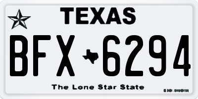 TX license plate BFX6294