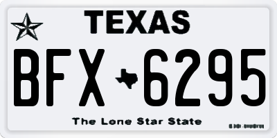 TX license plate BFX6295