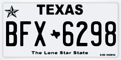 TX license plate BFX6298
