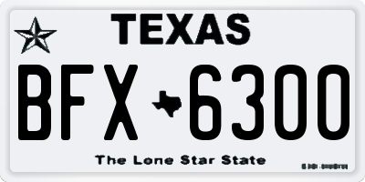 TX license plate BFX6300
