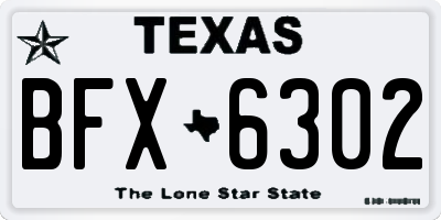 TX license plate BFX6302