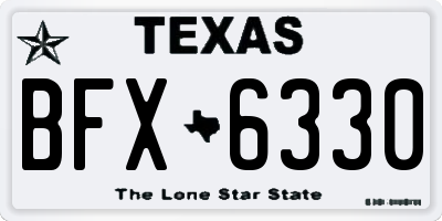 TX license plate BFX6330