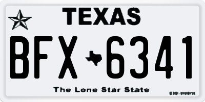 TX license plate BFX6341