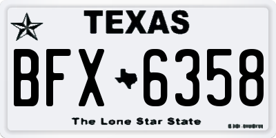 TX license plate BFX6358