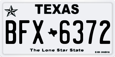 TX license plate BFX6372
