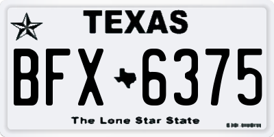 TX license plate BFX6375