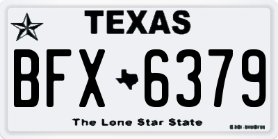 TX license plate BFX6379