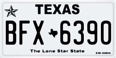 TX license plate BFX6390