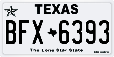 TX license plate BFX6393