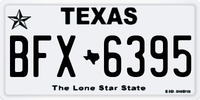 TX license plate BFX6395