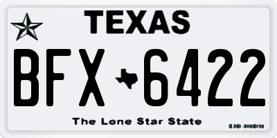 TX license plate BFX6422