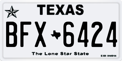 TX license plate BFX6424