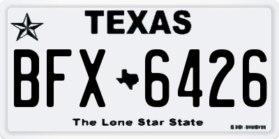 TX license plate BFX6426