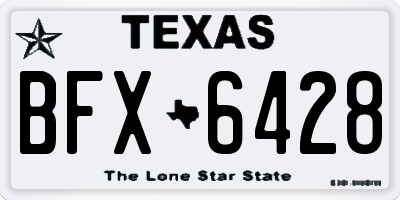 TX license plate BFX6428