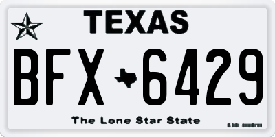 TX license plate BFX6429
