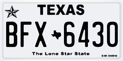 TX license plate BFX6430