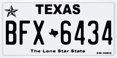 TX license plate BFX6434