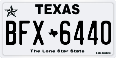 TX license plate BFX6440