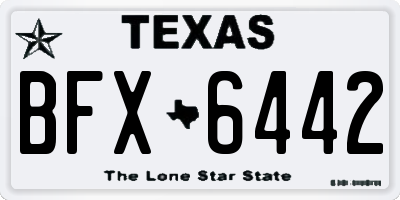 TX license plate BFX6442