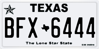 TX license plate BFX6444