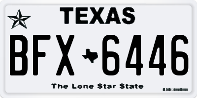TX license plate BFX6446