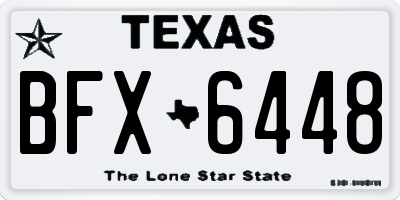 TX license plate BFX6448