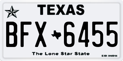 TX license plate BFX6455