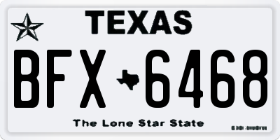 TX license plate BFX6468