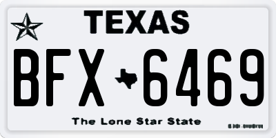 TX license plate BFX6469