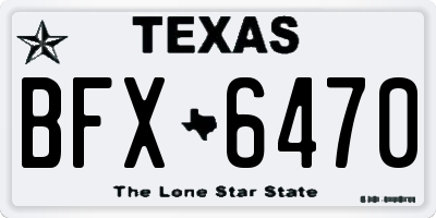 TX license plate BFX6470