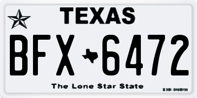 TX license plate BFX6472