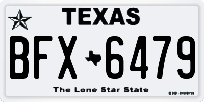 TX license plate BFX6479