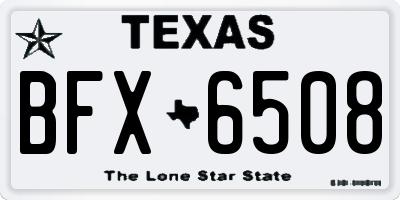 TX license plate BFX6508