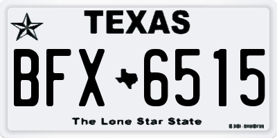 TX license plate BFX6515