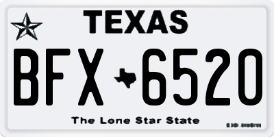 TX license plate BFX6520