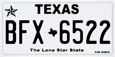 TX license plate BFX6522