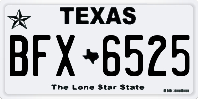 TX license plate BFX6525