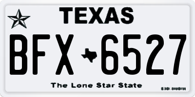 TX license plate BFX6527
