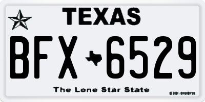 TX license plate BFX6529