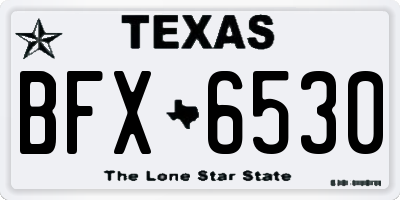 TX license plate BFX6530