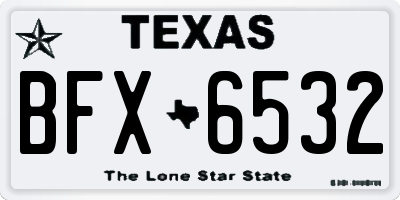 TX license plate BFX6532