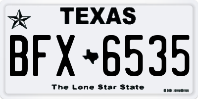TX license plate BFX6535