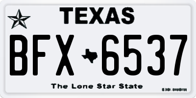 TX license plate BFX6537