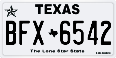 TX license plate BFX6542