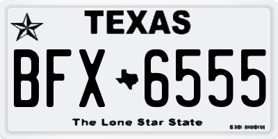 TX license plate BFX6555