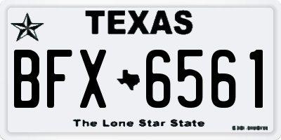 TX license plate BFX6561