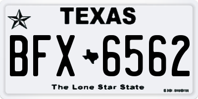 TX license plate BFX6562
