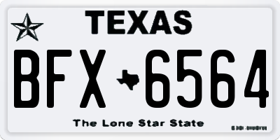 TX license plate BFX6564