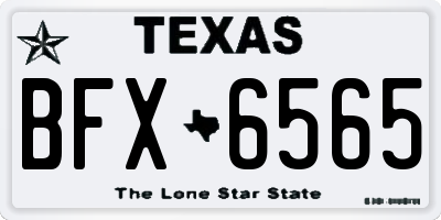 TX license plate BFX6565